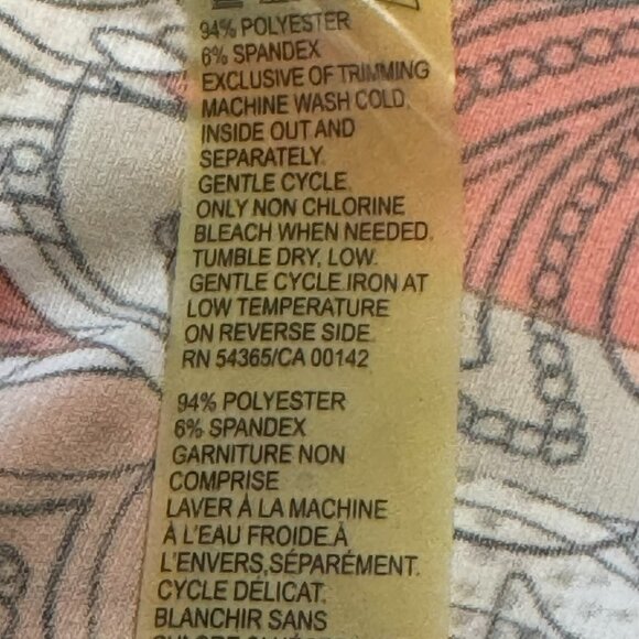 #172 Women's Allison Daley Gold Metallic Print Top, Size Large - Picture 5 of 5